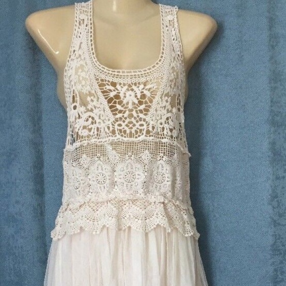 Chelsea & Violet Dresses & Skirts - Anthropologie Chelsea & Violet Ivory Crochet Dress